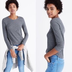Madewell Sound Ribbed Crewneck Gray Tee
